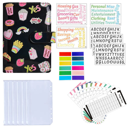 A6 Binder Cash Envelopes for Budgeting Money Organizer for Cash Money Envelopes for cash Leather A6 Binder with zipper