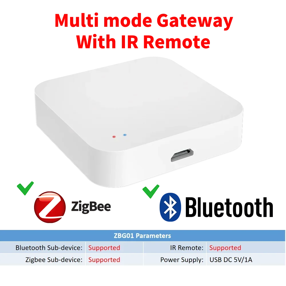 Tuya Zigbee Hub  Wireless Multi Mode Gateway For Smart Home Automation for ZigBee Devices Via Smart Life