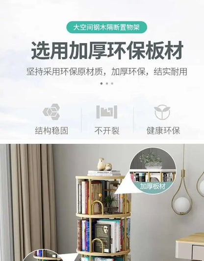 Modern Closet Bookcase Organizer Cabinet Display Rotating Bookcase Magazine Shelves Estante Para Livros Minimalist Furnitures