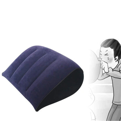 Inflatable Travel Pillow Multifunctional Body Pillow Lumbar Yoga Pillow Travel Positions Support Air Cushion Triangular Pillow
