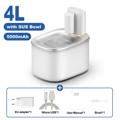 Water Fountain Dispenser Wireless Cat Dog Drinker Bowl Furpipi Ultra Recirculate Filtring Automatic Water Fountain for Cat Cats