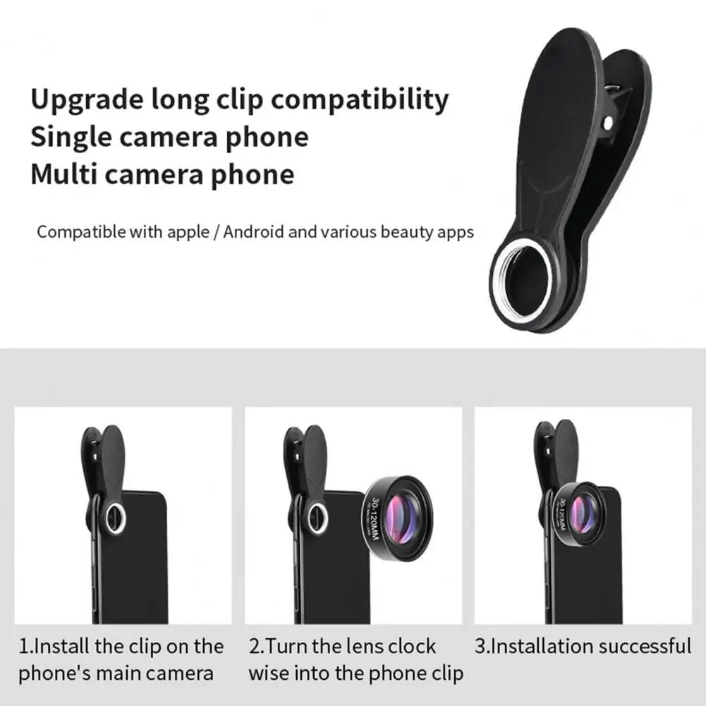 Smartphone Macro Lens Kit for Capturing Intricate Details Wide Aperture Macro Lens with Clip Storage Bag Phone Camera Accessory