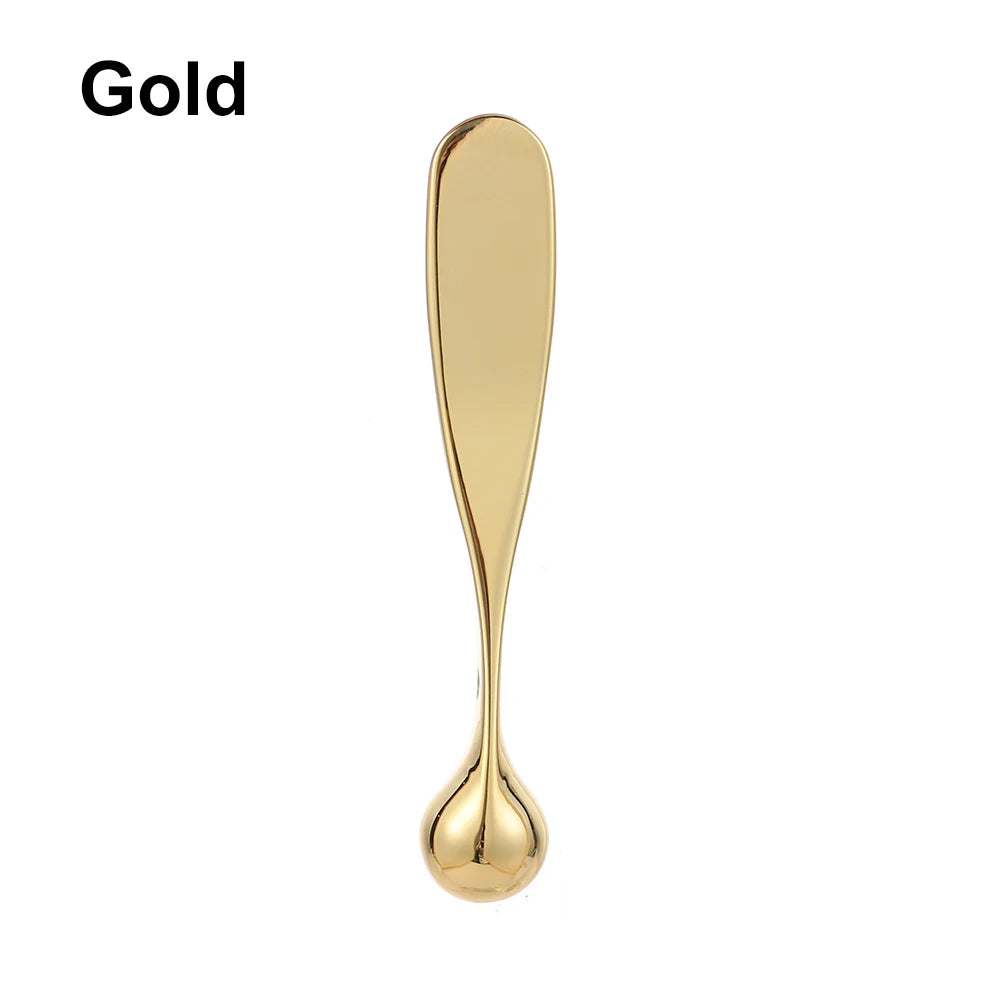 Anti Wrinkle Eye Cream Spoon Applicator Tool Mixing Spatulas Metal Face Mask Spoon Sticks Eye Cream Massage Sticks Beauty Scoop