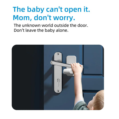 4PCS Child Safety Door Level Handle Locks Anti-open Door Security ProtectionUniversal Drawer Cabinet Refrigerator Oven Door Lock