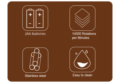 Electric Milk Frother Milk Blender Handheld Drink Mixer with Steel Stand Foam Maker Whisk Mini Blenders for Coffee Hot Chocolate