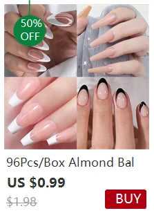 120pcs Pink French Tip Press-On Nails Medium Length Square Shape With Glossy Finish False Nails Full Cover Pre-Shaped Fake Nails