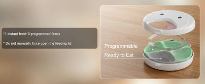 Automatic Pet Feeder Smart Cat Food Dispenser for Wet Food and Dry Food, Cat Automatic Feeder ，Ice box sold separately