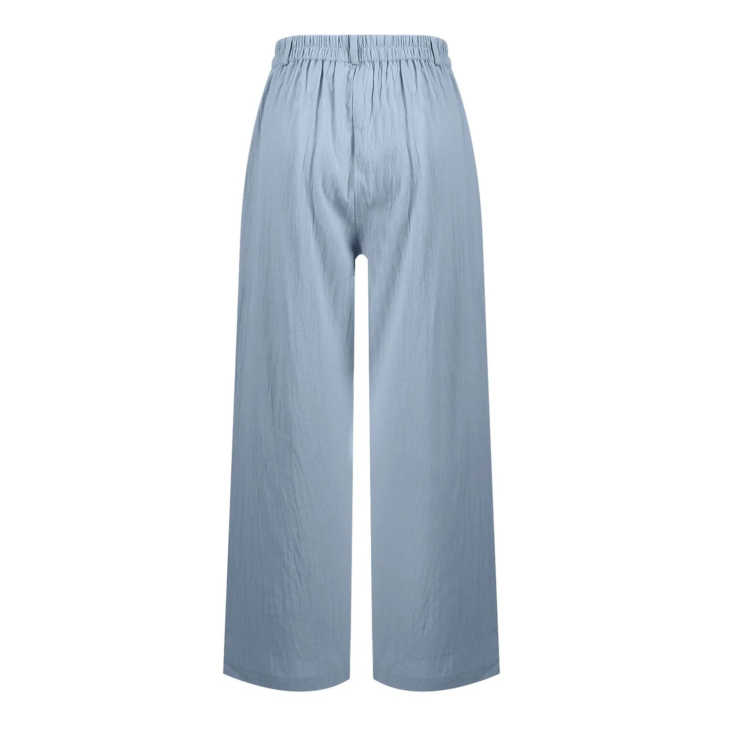 Womens Casual Wide Leg Pants High Waisted Button Down Straight Long Trousers Palazzo Pants Elegant Woman Flared Pants Youthful