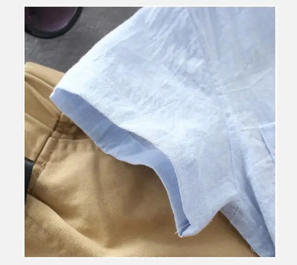 Kids Boys Blouses Shirt 2024 New Arrival Summer Baby Boys Casual Tops White Pink Blue Linen Blouses Kids Summer Clothing