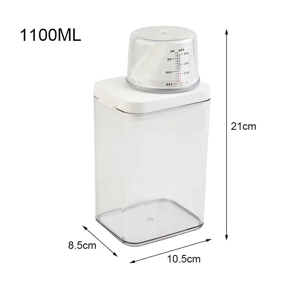 1PC High Quality Laundry Detergent Dispenser For Laundry Detergent Powder Kitchen Plastic Airtight Food Storage Containers