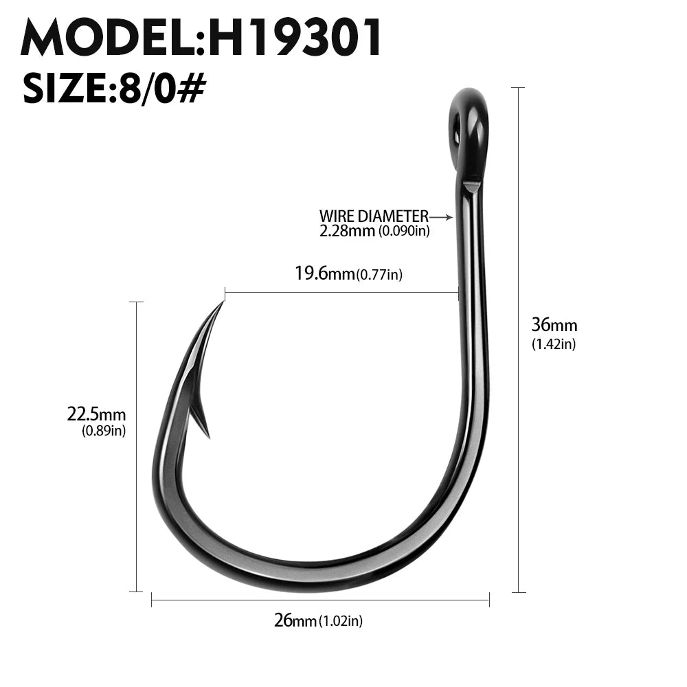 PROBEROS 10Pcs/lot Thick High Carbon Steel Fishhook Lron Hook With Barb Hook for Haihu River Fishing Gear Accessories Wholesale
