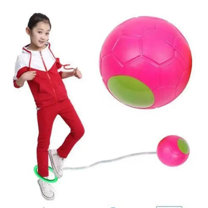 Foot Hoop Ball Foot Jumping Ball on String Skip Ropes Sports Reaction Training Ball Exercise Sports Height Growth
