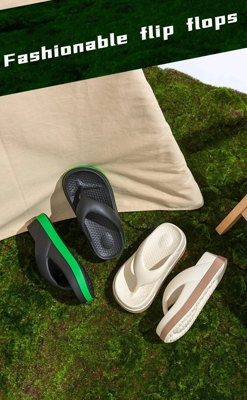 Woman flip flops Popular Design Shoes 2025 trend Casual Platform Sandals non-slip Outdoor slippers Unique features Flat sandals