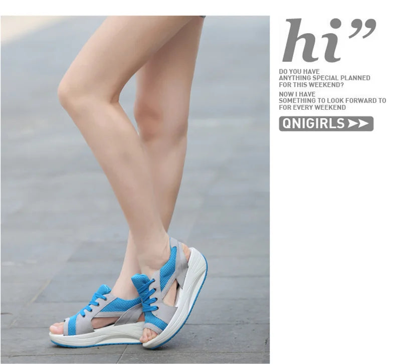 Women Sandals 2023 New Lady Platform Chunky Sandals Comfortable Women's Sandals Open Toe Casual Summer Sports Shoes