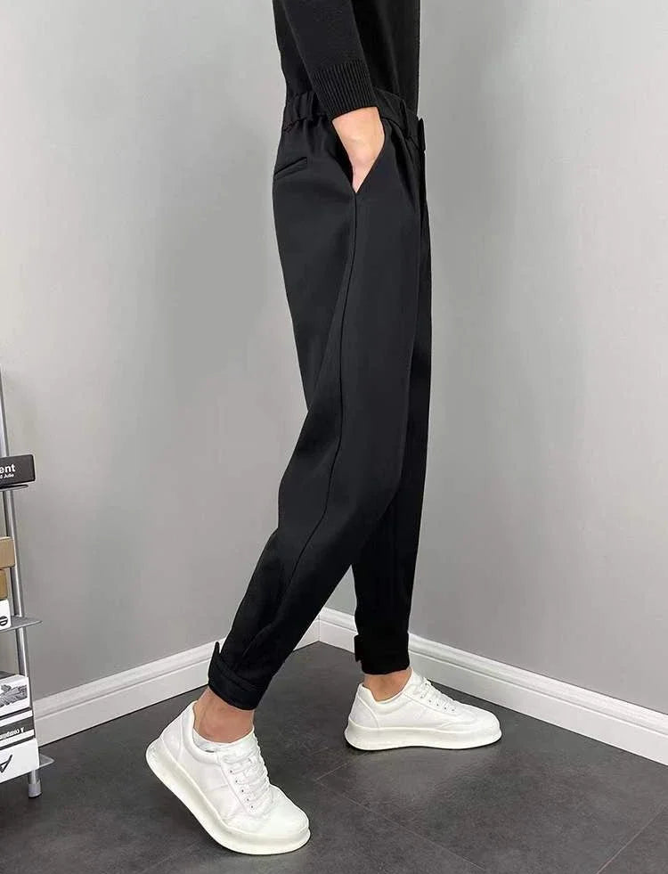 9 Cropped Office Male Suit Trousers Plus Big Size Men's Summer Pants Work Cheap High Quality Designer Clothes Elegant Tailoring