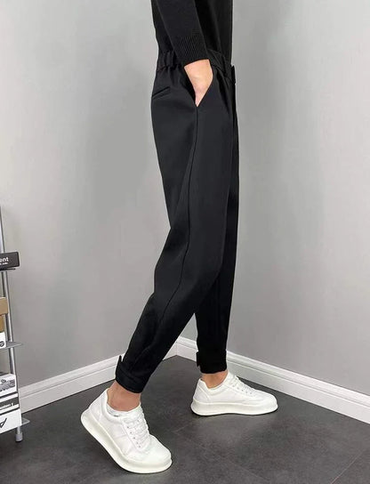 9 Cropped Office Male Suit Trousers Plus Big Size Men's Summer Pants Work Cheap High Quality Designer Clothes Elegant Tailoring