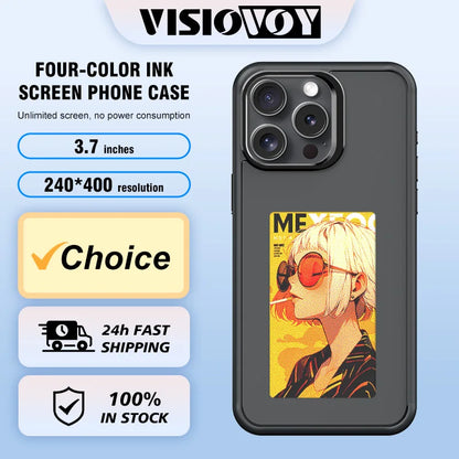 New Trendy Phone Cases That Supports DIY Photo Transfer Via NFC Phone Cases for IPhone 15 14 13 Pro Max Battery Free Phone Funda
