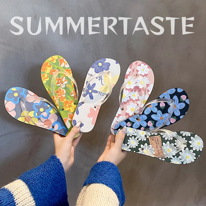 Flip Flops Trendy Summer Outerwear Fashionable Clip On Beach Slippers Anti Slip Couple'S Splint Slippers Leisure Convenience