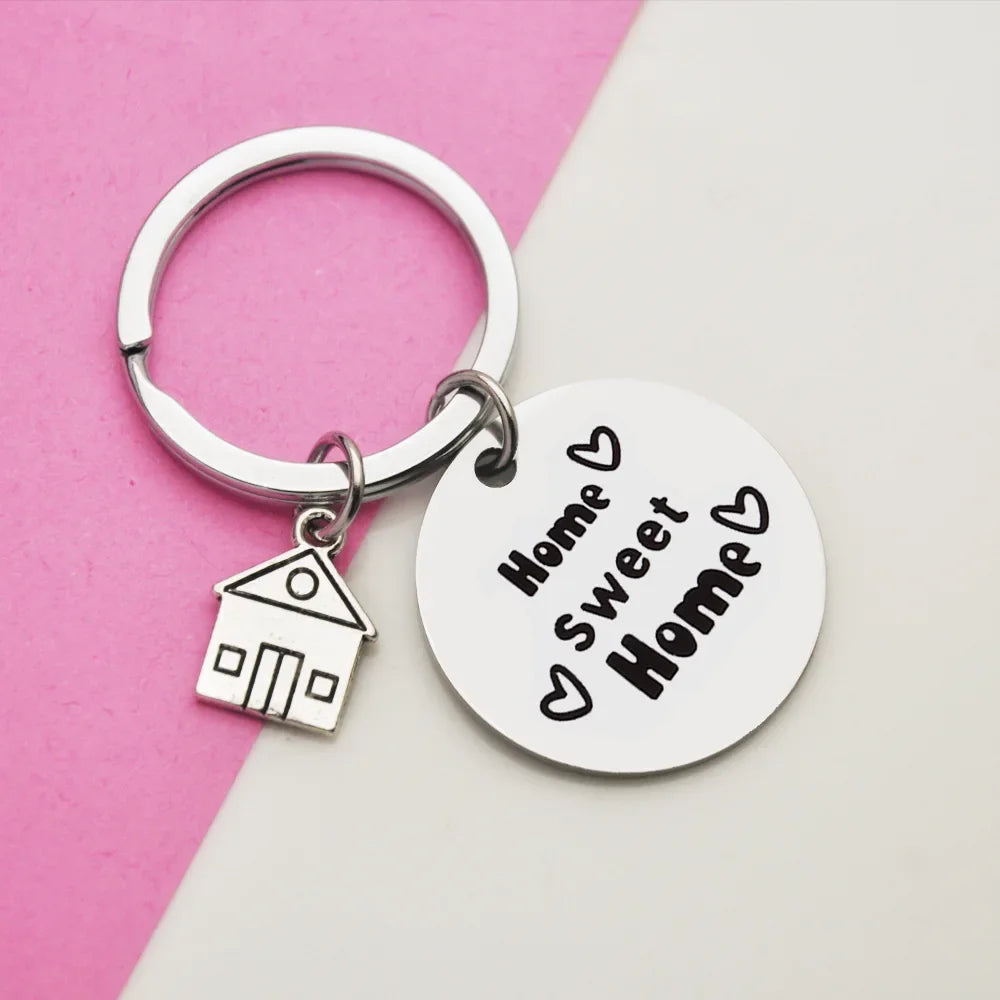 2025 Stainless Steel New Home Keychain Couples First Home Sweet Home Gift Couple New House Keychain Housewarming Gift