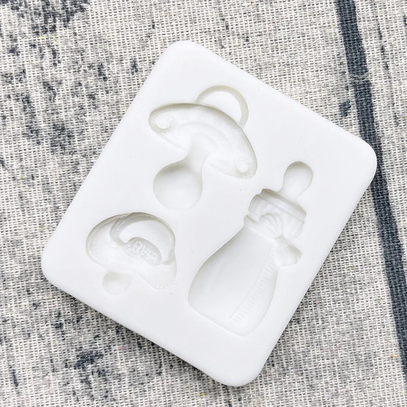 Baby Pacifier Feeding Bottle Silicone Sugarcraft Mold Resin Tools Cupcake Baking Mould Fondant Cake Decorating Tools