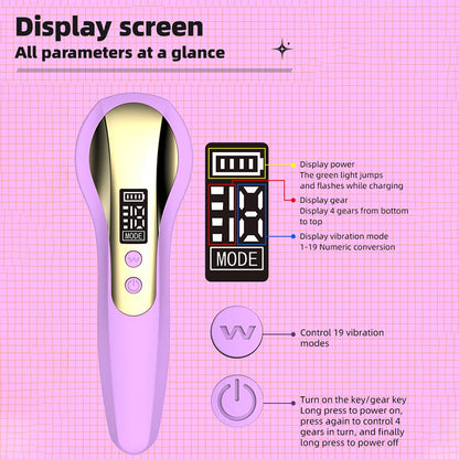 Portable Massage Gun 19 Mode 4 Speed Personal Handheld Vibrating Massager Deep Tissue Muscle Percussion Massager For Full Body