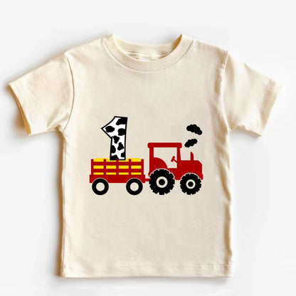 Farm Life Tractor Toddler Shirt Farm Birthday Party Boys Girls Shirts Funny Farm Lover Youth Tractor Toddler Birthday Tee