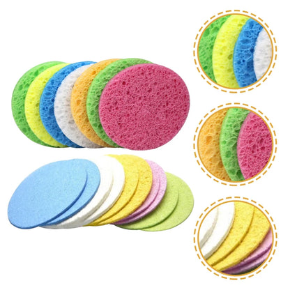 25 Pcs Compression Face Puff Spa Sponge Cellulose Cleaning Sponges Washing Cleaner Facial Estheticians Natural Dish