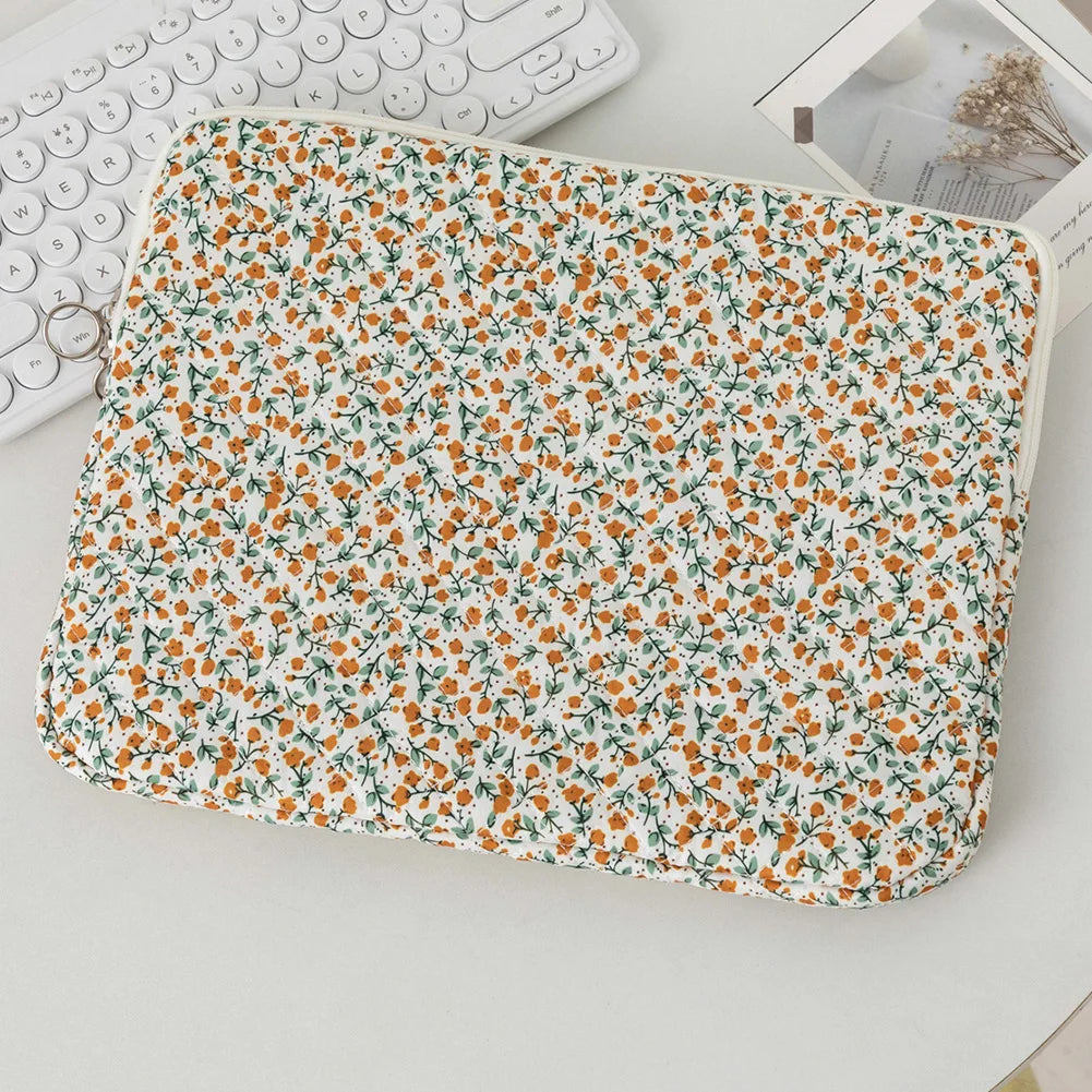 11/13/15 Inch Laptop Sleeve Quilted Laptop Bag Coquette Floral Laptop Carrying Case Office Accessories