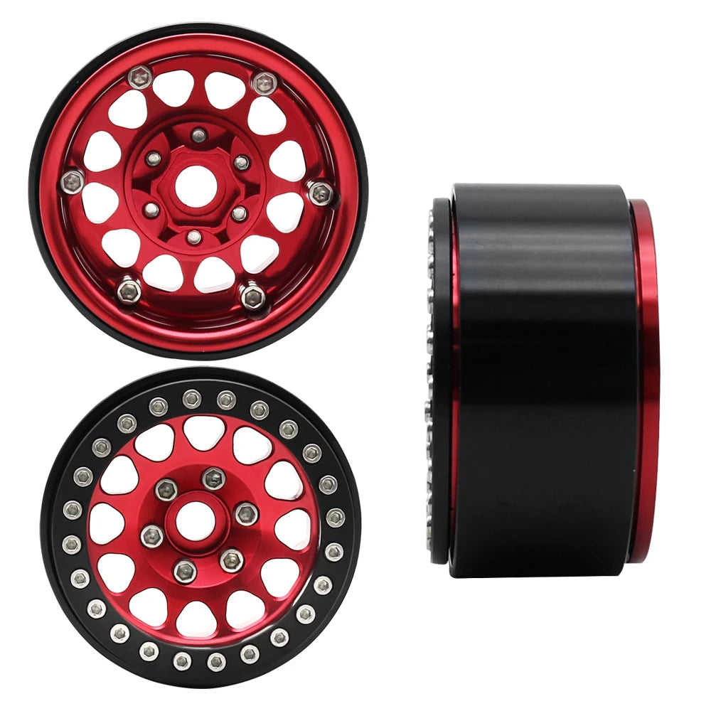 Metal 1.9 Beadlock Wheel Rim Hub for 1/10 Hsp Redcat Rc4wd WRAITH Tamiya Axial SCX10 D90 HPI RC Car Spare Part