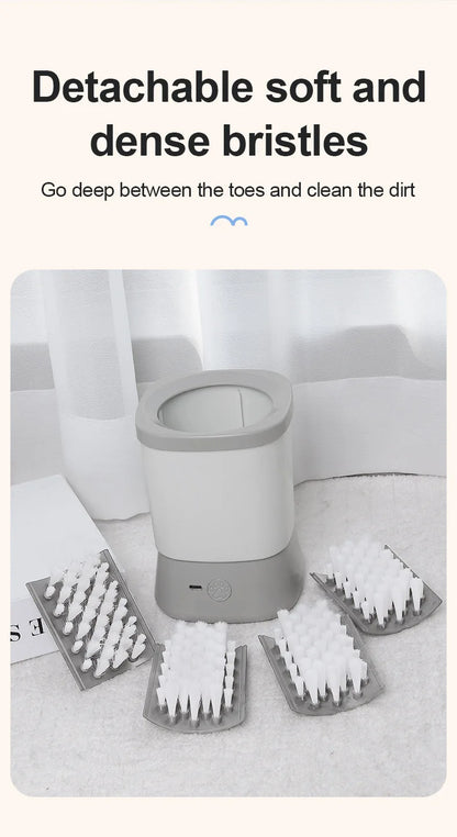 Automatic Pet Foot Washer Removable Electric Plastic Paw Cleaner Soft and Dense Bristles for Cleaning Cat Dog Paw Cleaner