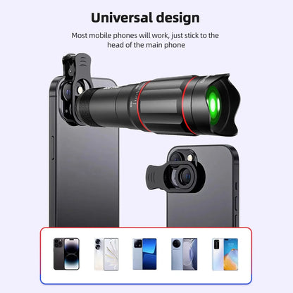 25X Phone Telephoto Lens Kit Phone Holder Portable Tripod Stabilizer Highpower Zoom Concerts Contest Outdoor Observation Animal