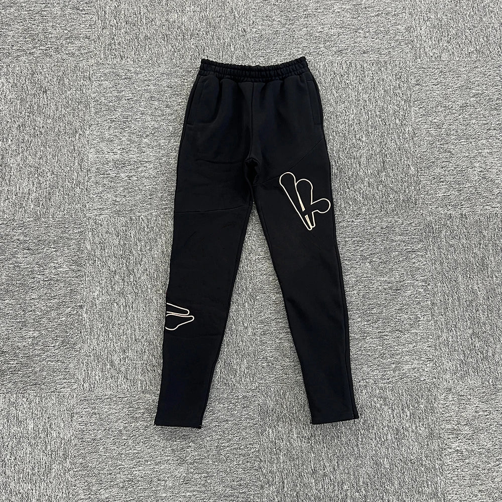 Jogging Streetwear Hoodies Trousers Set Centre Cee Tracksuit Men Clothing Y2k Cotton Sweatshirts Tops Pants Mens Clothes Black