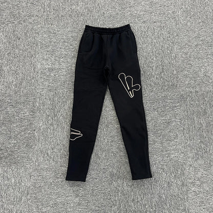 Jogging Streetwear Hoodies Trousers Set Centre Cee Tracksuit Men Clothing Y2k Cotton Sweatshirts Tops Pants Mens Clothes Black