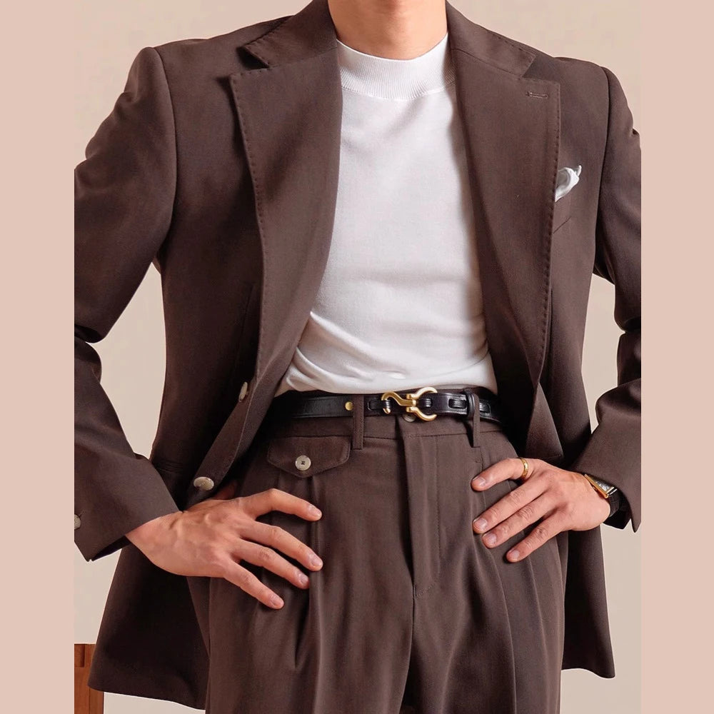 Designer Suit Two Piece Wedding Party Suit Groom Banquet Men Suit Italian Vintage Single Breasted Slim Fit Costume Homme Mariage