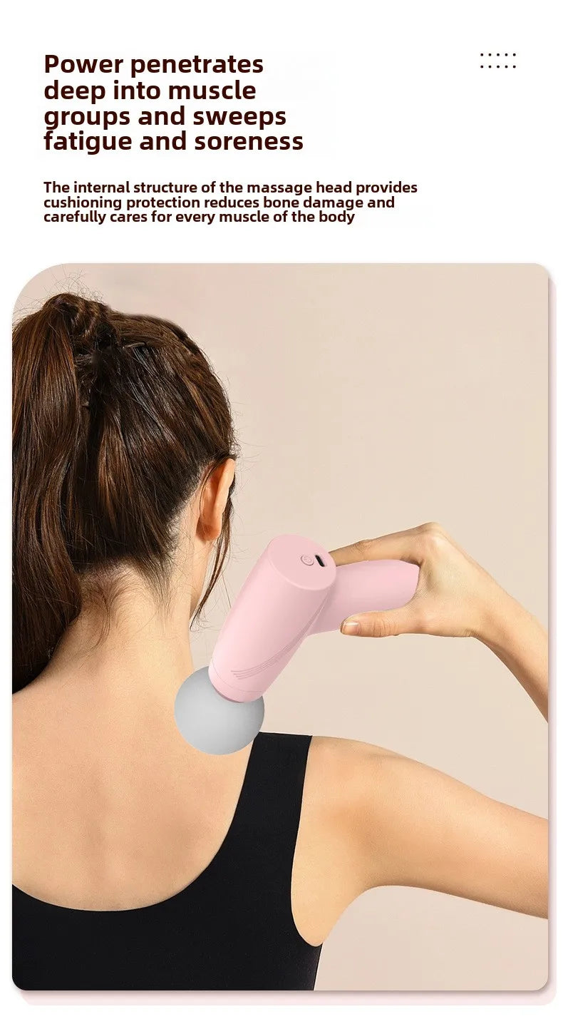 New Portable Mini Fascia Gun Multi-Stage Massage Gun Muscle Relaxation Massage Equipment Portable Vibration Massager
