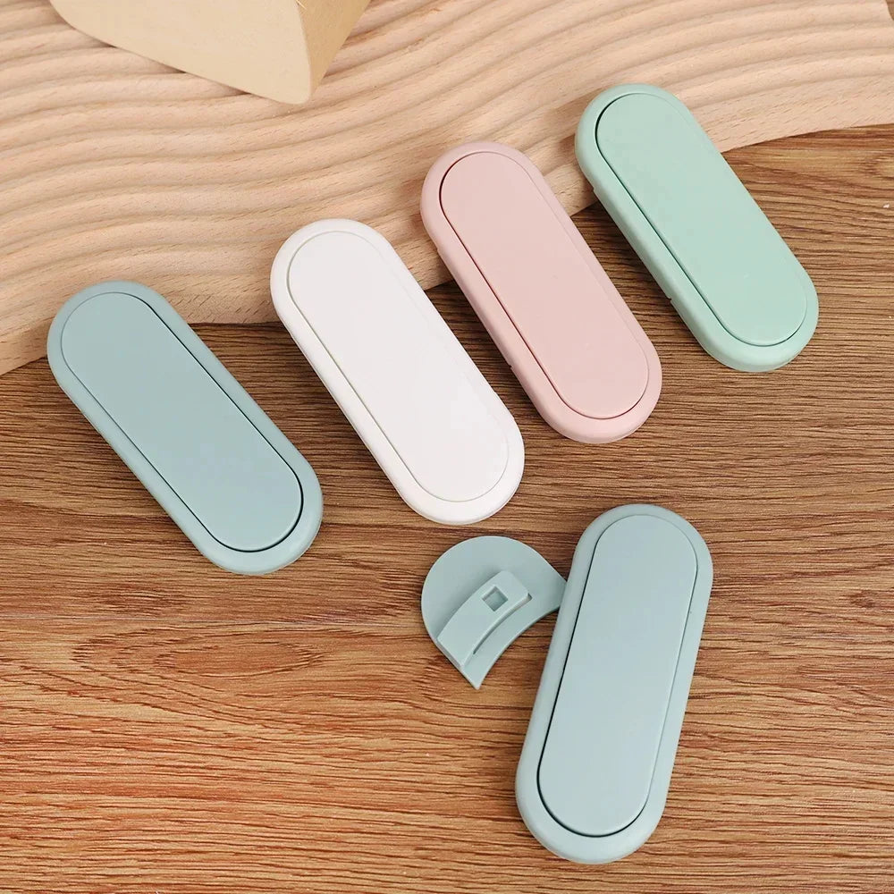 5pcs Children's Drawer Safety Latch Cabinet Door Protection Baby Anti Pinch Hand Invisible Lock Opposite Door Wardrobe Lock