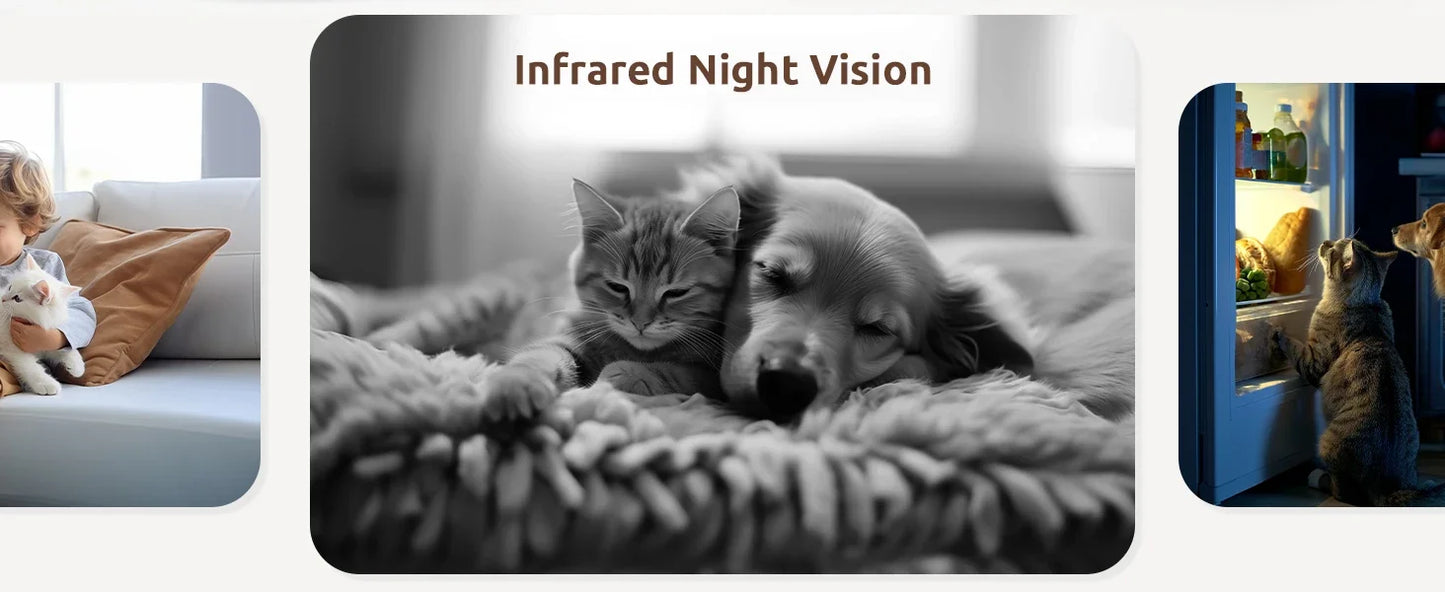 Blurams Indoor Security Camera 2K, Home Security Camera for Dog/Elder, Security Camera with One-Touch Call Update A31S-2pc