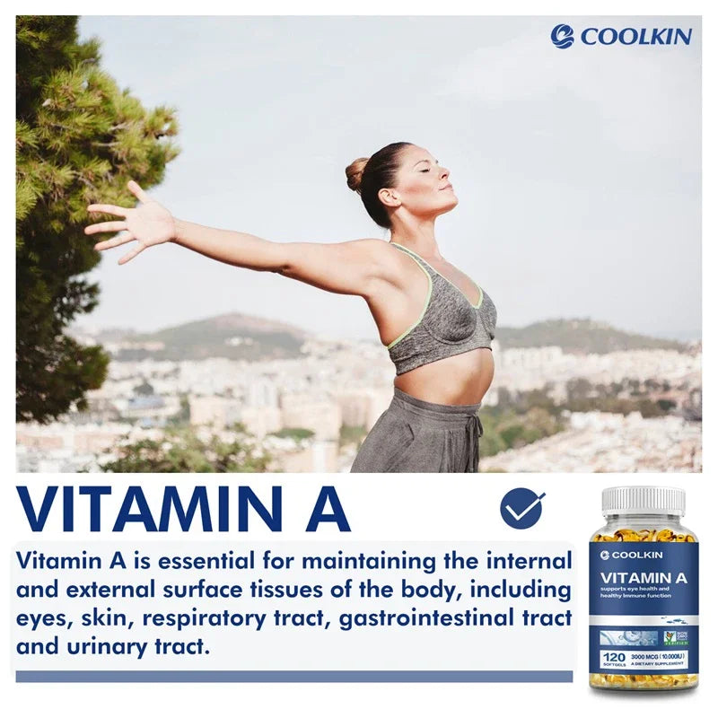 Vitamin A 10000 IU - Supports Eye and Skin Health and Boosts Immunity