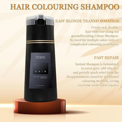 200ML Hair Coloring Shampoo Dye Shampoo For Covering Gray White Shampoo Black Brown Purple Hair Colouring Shampoo Hair Care