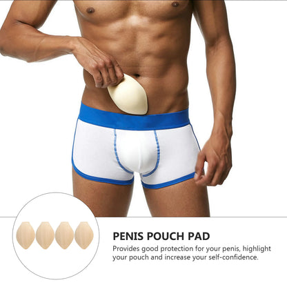 4 Pcs Sponge Pad Underwear Bulge Pouch Briefs Enhancing Mat