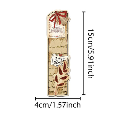30pcs Irregular Vintage Reading Bookmarks Reading Pages Books Annotated Stationary Supplies Paper Cards Students Creative Gifts