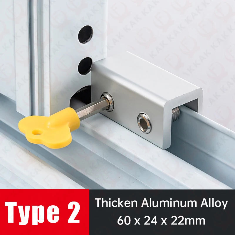 Sliding Sash Stopper Cabinet Locks Straps Doors Security Anti-theft Lock Window Sliding Door Baby Kids Child Safety Doors Lock