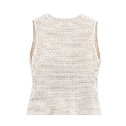 Women's Clothing 2025 New European And American Style Fashionable Knitted Texture Vest Casual Mini Skirt Set