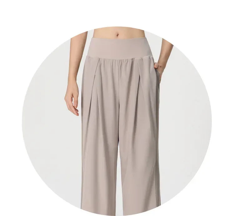 Yoga Pants Women's Loose Running Casual Pants Spring Summer Breathable Wide Leg Flare Outer Wear Sweatpants