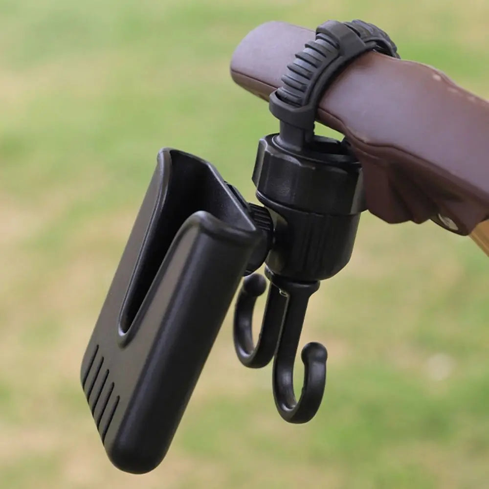2 in 1 Baby Stroller Hooks Rotatable Creative Stroller Phone Holder Stable Detachable Bicycle Hanging Double Hook Universal