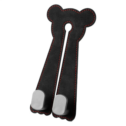 Car Seat Hooks for Headrest Leather Car Seat Headrest Double Hook Car Back Seat Headrest Hooks for Handbags