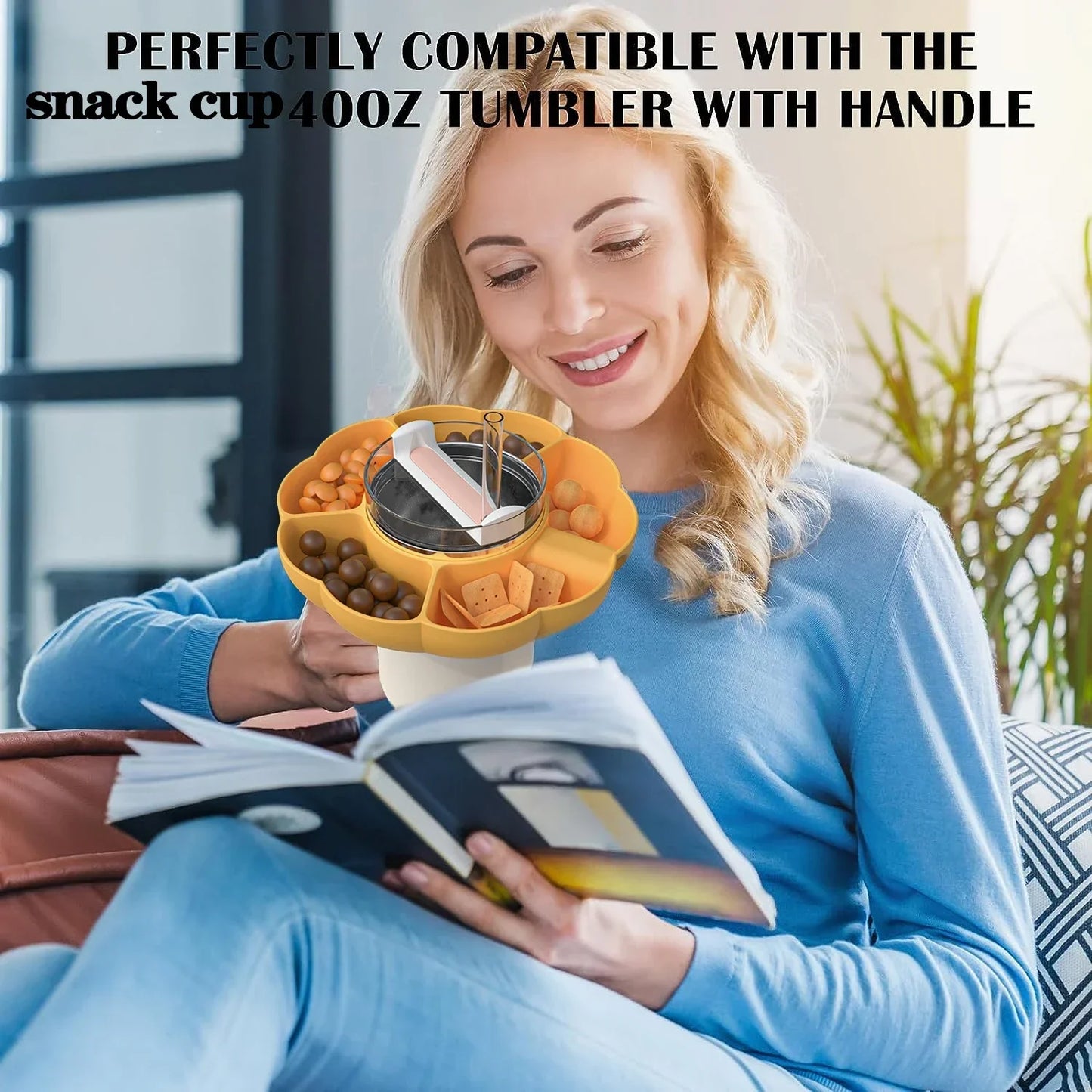 Reusable Silicone Snack Bowl for 40oz Stanley Cup Snack Plate Snack Box Cup Holder  Outdoor Activities Cup Accessories