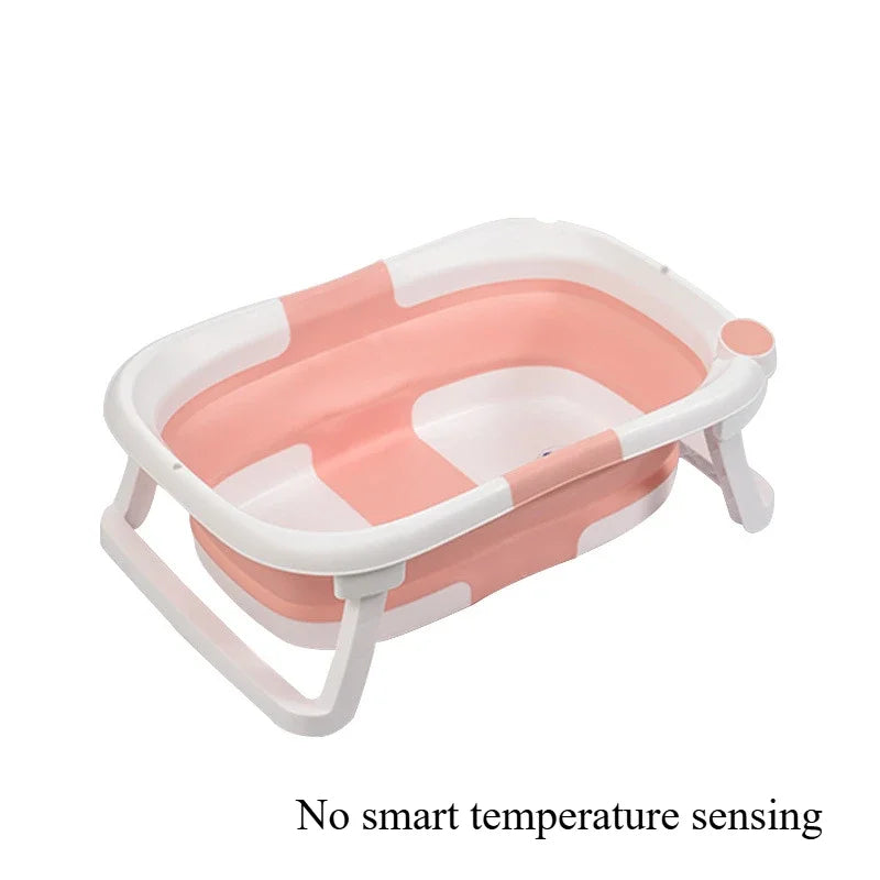 Portable Baby Bath Foldable Real-time Temperature Bathtub Suitable for Newborns 0-36 Months Baby Non-slip Bathtub