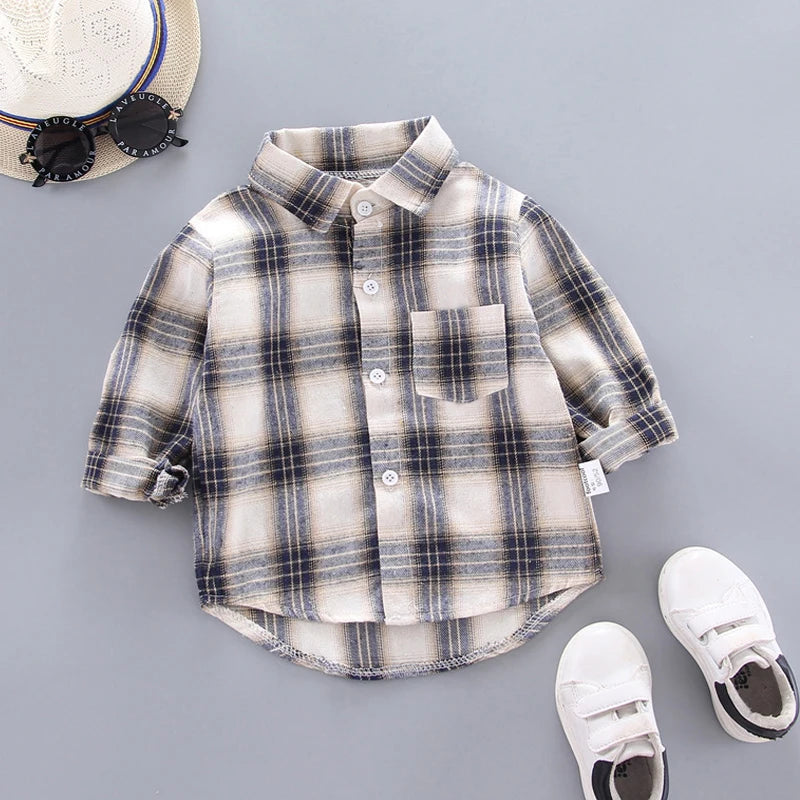 IENENS Baby Shirt Clothes Spring Thin Shirts Toddler Infant Boy Long Sleeve Tees Tops 1 2 3 4 Years Kids  Cotton Shirt