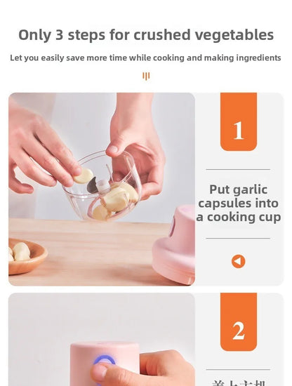 Portable Electric Garlic Chopper 100ml 250ml USB Vegetable Grinder Kitchen Garlic Masher Food Processor Tool